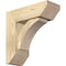 Ekena Millwork Thorton Slat Rough Sawn Bracket w/ Offset Brace, Douglas Fir, 6"W x 16"D x 16"H BKT0604X16X16THR06RDF - alternate 1